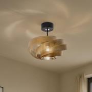 Plafondlamp Vento, zwart/goud, metaal, Ø 40 cm, E27