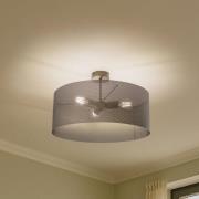 Plafondlamp Zofia, koffiebruin, metaal, Ø 50 cm, 3-lamps, E27