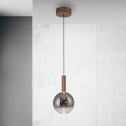 Paul Neuhaus LED hanglamp Bowl, Ø 20 cm, bruin/grijs