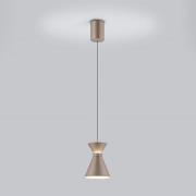 Helestra LED hanglamp LUK, bruin, 1-lamp, dimbaar