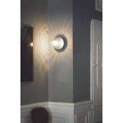 Nuura wandlamp Liila 1, IP44, Ø 16 cm, zilver/helder