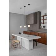 Nuura hanglamp Apiales 1, Ø 12 cm, zwart/opaal