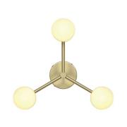 Plafondlamp Contina, messingkleurig, Ø 48 cm, metaal/glas