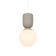 Hanglamp Sadie, beige, Ø 15 cm, glas/keramiek