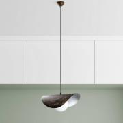 Hanglamp Vatoz, 1-lamp, zwart, Ø 40 cm, metaal/glas