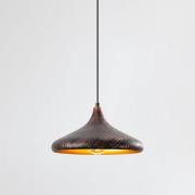 Hanglamp Barek, zwart/goud, Ø 34 cm, metaal, E27