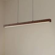 Lucande LED hanglamp Emara, donker hout, eiken, CCT