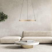 LED hanglamp PURE E-Loop, ivoorgoud, Ø 70 cm, aluminium, CCT