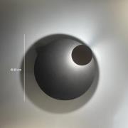 Knikerboker LED wandlamp Pois, grijs, Ø 25 cm, dimbaar