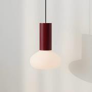 Hanglamp Flo, rood, 1-lamp, glas
