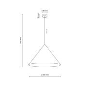 Hanglamp Cono, 1-lamp, Ø 50 cm, bruin, E27