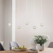 SCHÖNER WOHNEN LED hanglamp Lini wit, 5-lamps, 3.000 K