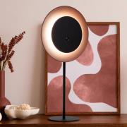 LED tafellamp Solan, zwart/bruin, zonne-energie, IP54