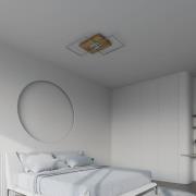 LED plafondlamp Inka S, lengte 50 cm, licht hout, dimbaar