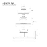 UMAGE LED plafondlamp Asteria UP PLUS, antraciet Ø 31 cm CCT