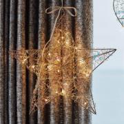 LED-interieurdecoratie Lily Star, goud, 40 x 40 cm, batterij