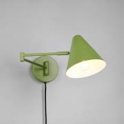 wandlamp Cosima, groen, uitsteek 54 cm, metaal