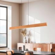 LED hanglamp Edgewood, lengte 150 cm, houtkleurig hout, CCT