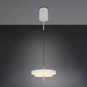 LED hanglamp Keaton, lichtgrijs, Ø 40 cm, metaal, CCT