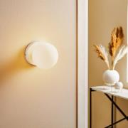 Wandlamp Kiba wit/goud met glazen bol