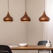 Hanglamp Muba, oud messing, lengte 120 cm, metaal