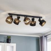 Plafondlamp Rif 5, 5-lamps, zwart