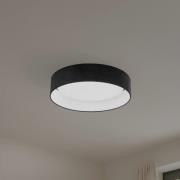 LED plafondlamp Plafond, zwart, stof, Ø 45 cm, 3-staps