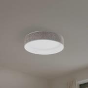 LED plafondlamp Plafond, Bouclé grijs, Ø 45 cm, 3-traps dimbaar