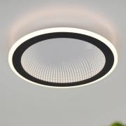 LED plafondlamp Glace, zwart, CCT, dimbaar, metaal