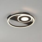 LED plafondlamp Horus, zwart, 2.500 lm, 3.000 K, metaal