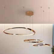 LED hanglamp Orbitas, lengte 185 cm, goudkleurig, metaal