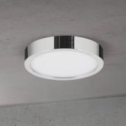 LED plafondlamp Disc, chroomkleurig, Ø 14 cm, CCT, metaal