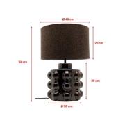 KARE tafellamp Calamaro, bruin, porselein, 58 cm, E27