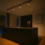 Calex railset, 4 GU10-spots, zwart, lengte 2 m, metaal