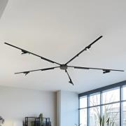 Railsystem 48V Lumaro, lichtlijst, 10-lamps, zwart