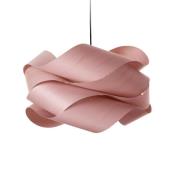 LZF hanglamp Link, lichtroze/nikkelkleurig, Ø 69 cm, hout