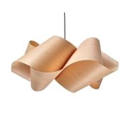 LZF hanglamp Swirl, beuk/nikkelkleurig, Ø 54 cm, hout
