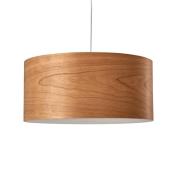 LZF LED hanglamp Gea, kersenhoutkleurig, Ø 42 cm, hout