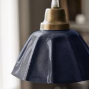 PR Home Hanglamp Ester, blauw, Ø 17 cm, stekker, E27