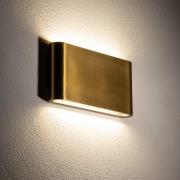 LED wandlamp Semi M, aluminium, goud, lengte 17,5 cm