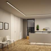 Paulmann LED-lichtlijst Linion, chroom, 90° hoek, 3.000 K