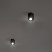 OSRAM plafondspot ROUND, zwart, Ø 8 cm, metaal, GU10