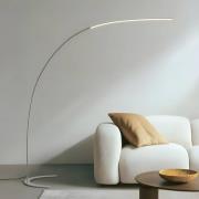 Lindby LED vloerlamp Danua, zilver, metaal, hoogte 200cm