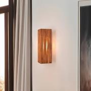 Wandlamp Karuni, natuurlijk, hout, metaal, E14