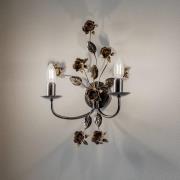 Carolina wandlamp, bronskleurig, 2-lamps, ijzer
