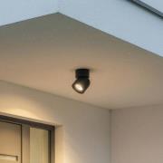 Plafondspot Oscar, zwart, aluminium, hoogte 13,5 cm, GU10