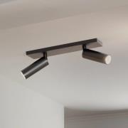 Arcchio plafondspot Brinja Slim, zwart, 2-lamps GU10 MR11