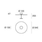 LED plafondlamp Stilo_S, wit, Ø 55 cm