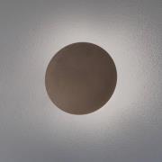 Wandlamp Luna, bruin, indirect licht, Ø 30 cm, staal