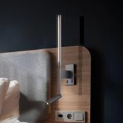 LED wandlamp Nido, zwart, hoogte 51 cm, metaal